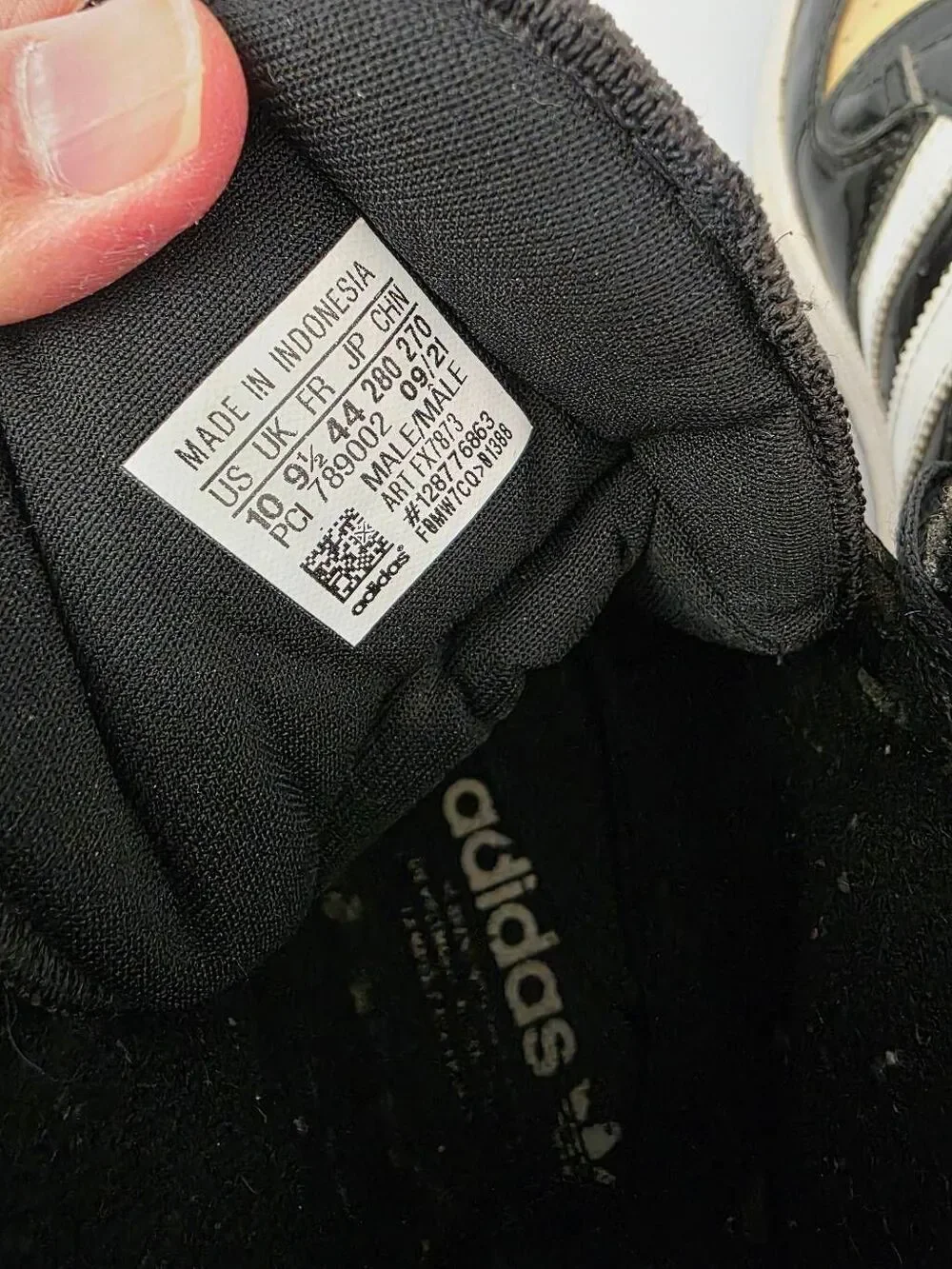 Adidas Top Ten RB Black Gold Patent High Top Sneakers FX7873 Men’s Size 10